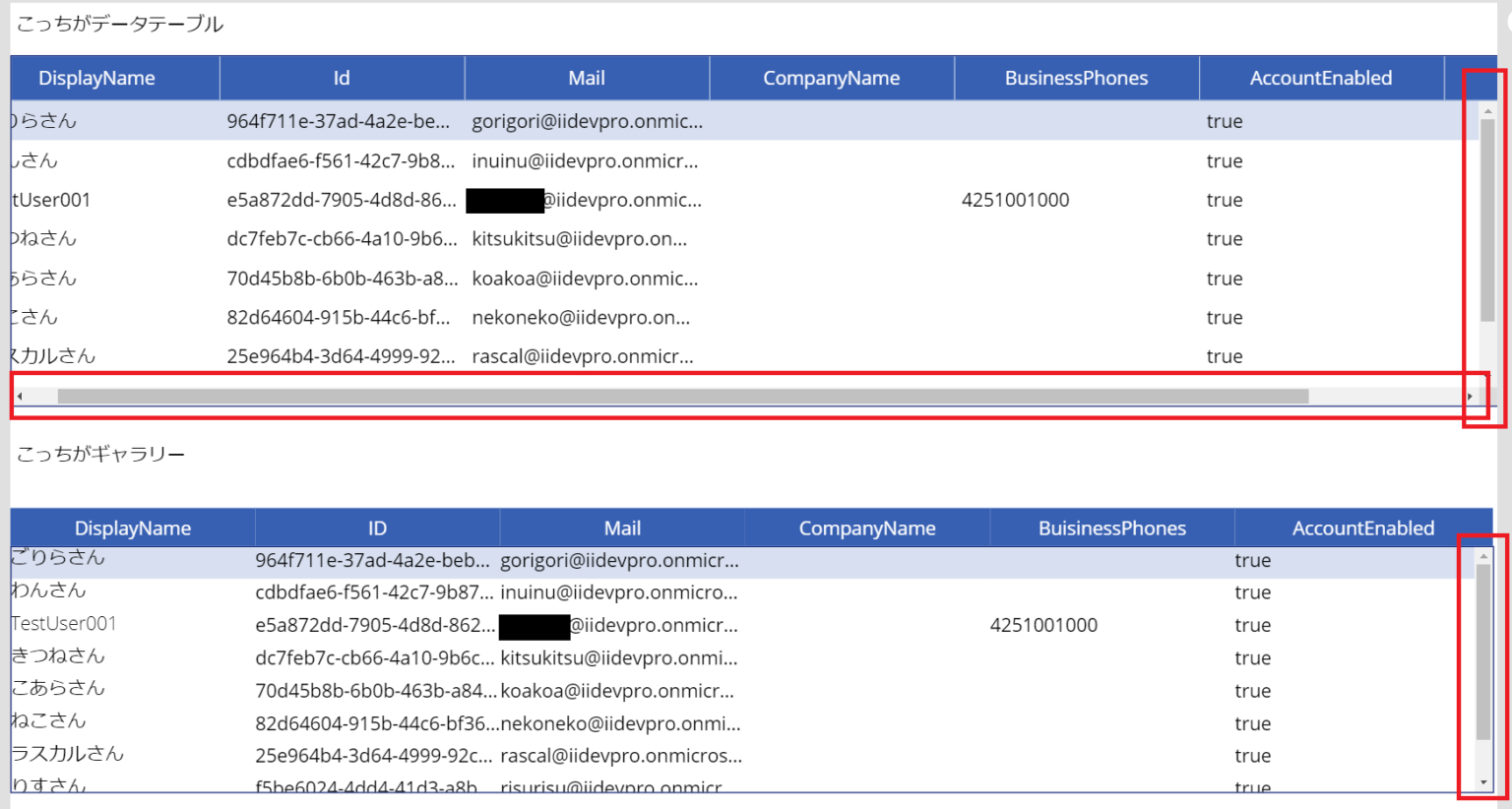 PowerApps データを表形式で表示するデータテーブルについてまとめ｜ギャラリーとの使い分け考察も 仕事のあれこれ